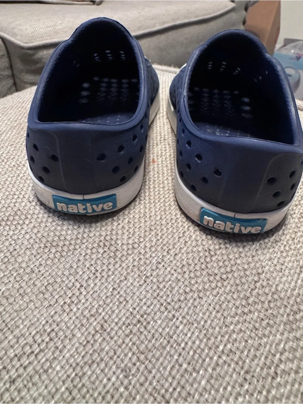 Native Toddler C6  Slip-On Water Shoes in Navy and White